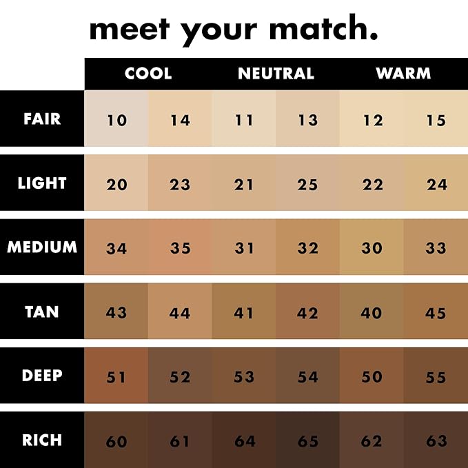 e.l.f. Soft Glam Foundation, Medium Coverage, Long-Lasting & Buildable Foundation For A Smooth, Satin Finish, Vegan & Cruelty-Free, 33 Medium Warm