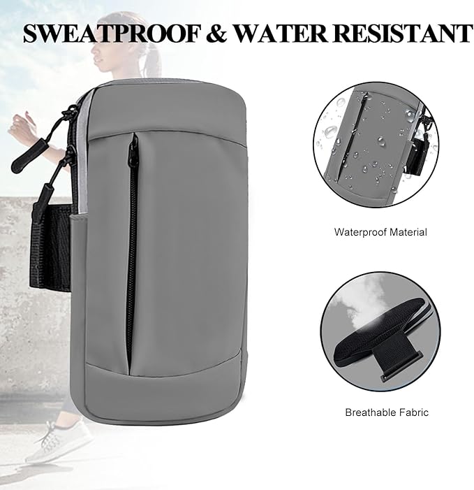Phone Holder for Running Armband Men Women Kids,Armband Cell Phone Holder for iPhone 11 12 13 14 15 Pro Max Xs Xr X 8 7 Plus SE Mini Galaxy Ultra S24 Note Pouch Exercise Workout Arm Band Bag