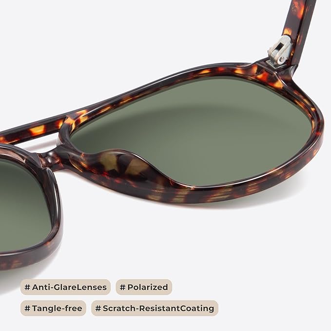 livho Trendy Polarized Aviator Sunglasses Women Men, Retro Sun Glasses for Women Men 2025, Oversized UV Protection Shades