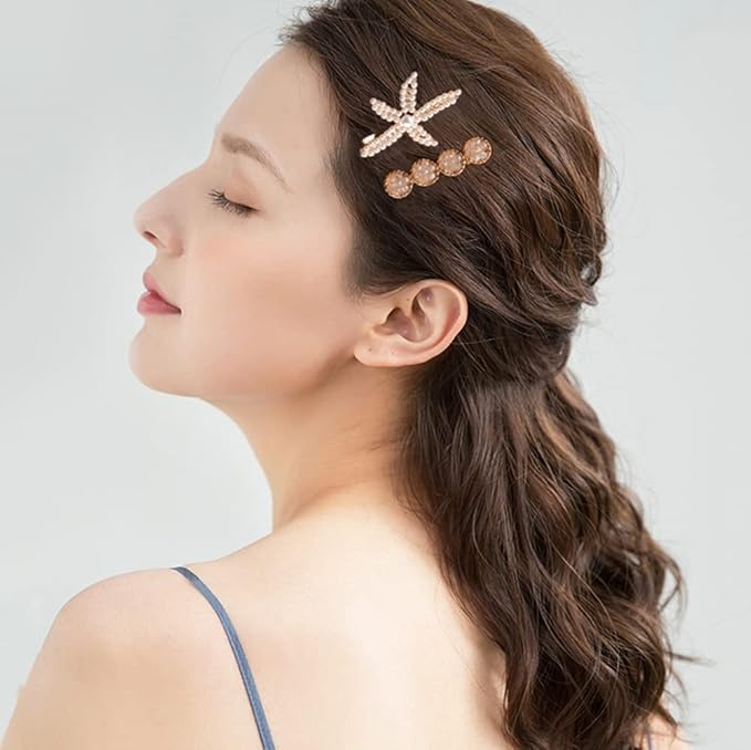 20 Pieces Pearl Hair Clips Set, Hair Barrettes Acrylic Resin Sweet Decorative Bobby Pins Hairpin Headwear Hair Accessories Headwear for Women and GirlsâŚ