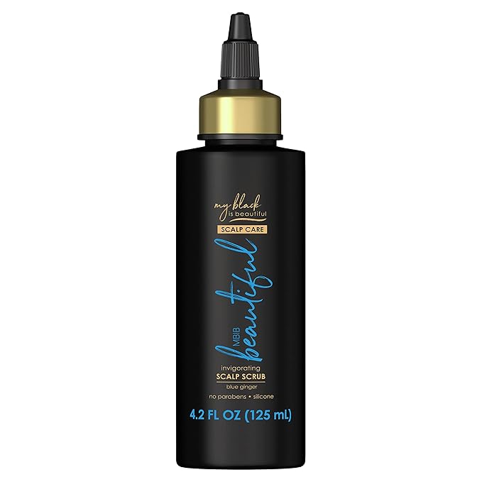 My Black is Beautiful Invigorating Scalp Scrub Treatment for Dry Scalp and Damaged Hair, Blue Ginger and Mint, 4.2 fl oz