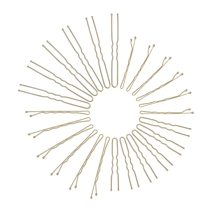 250 Pcs Hair Pins Bobby Pins Blonde Hair with Storage Box, Wavy Bobby Pins 2inch 2.4inch, U Shaped Hair Pins 2inch 2.8inch, Suitable for All Hair Types, Hair Clips Hair Pin for Women and Girls