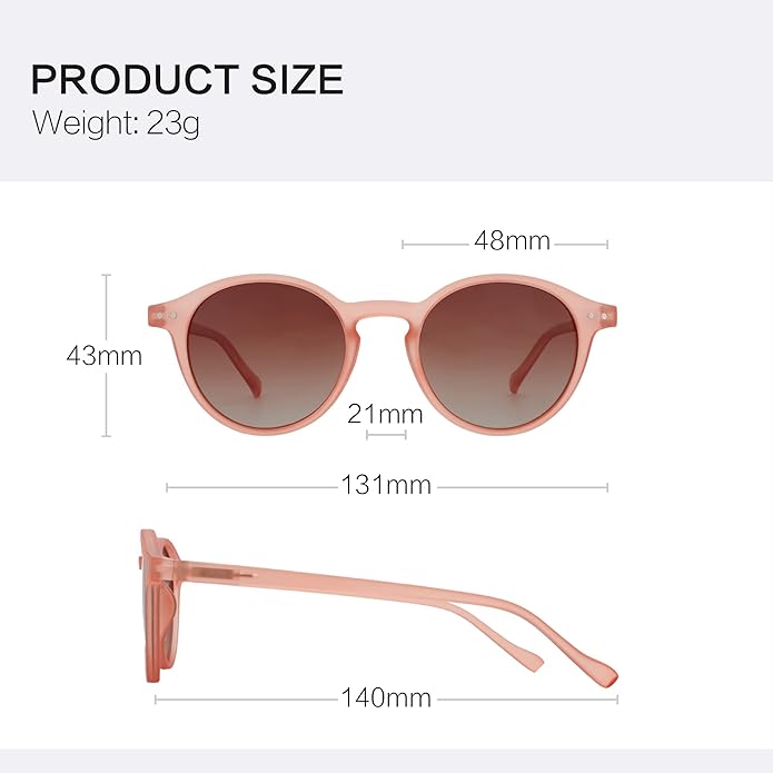 ZENOTTIC Polarized Round Sunglasses, Stylish Sunglasses for Men and Women Retro Classic, Multi-Style Selection