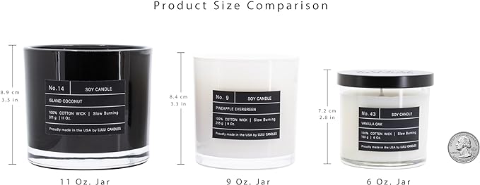 Lulu Candles | Palo Santo | Luxury Scented Soy Jar Candle | Hand Poured in The USA | Highly Scented Candles for Home Fragrance & Decor (9 Oz.)