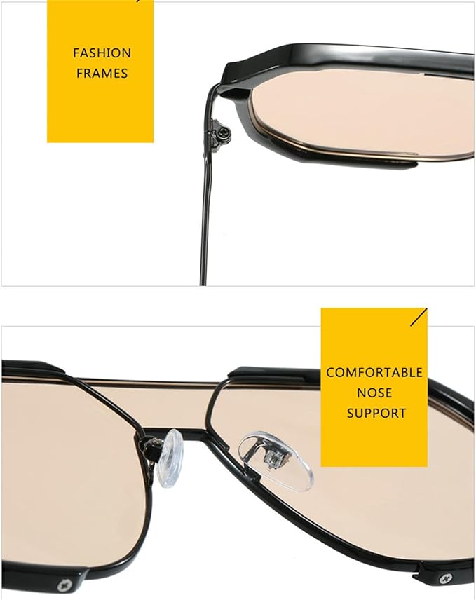 willochra Fashion Oversized Square Women Sunglasses Vintage Punk Men Outdoor Eyewear Shades UV400