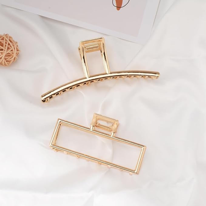 Mehayi 3 PCS Metal Large Hair Claw Clips for Thick Heavy Hair, Big Non-Slip Hair Catch Barrette Jaw Clamp, Strong Hold Claw Barrettes for Long Hair, Fashion Hair Styling Accessories for Women Girls