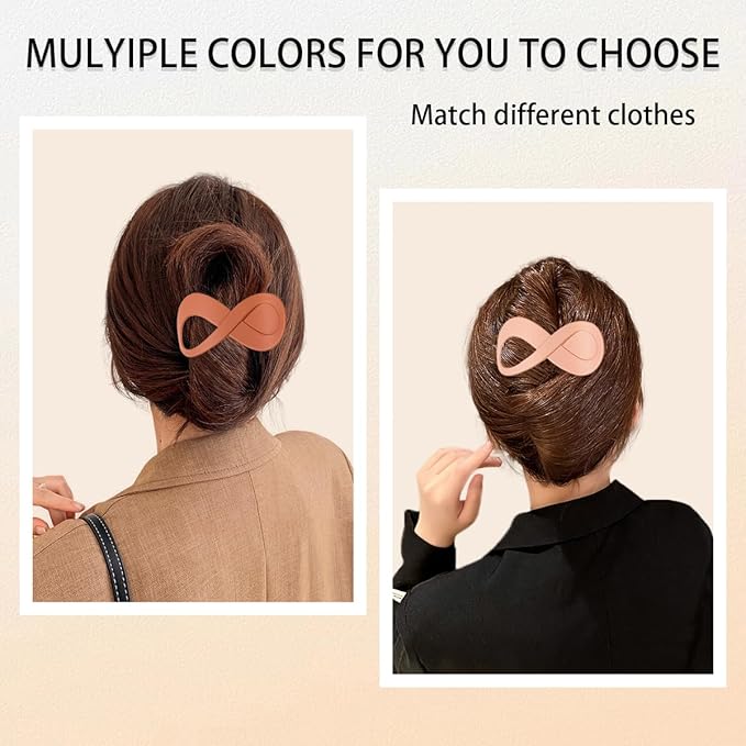French Concord Flat Hair Clips for Women, 3.35 Inch Curved Hair Claw Clips Alligator Hair Barrettes Volume No Slip Grip Strong Hold Banana Hair Clamps Jaw Clips Styling Hair Accessories (D)