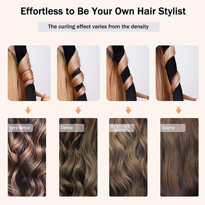 CORATED Heatless Curling Rod Headband, Hair Curlers to Sleep In, No Heat Curl with Hair Clips, Sleeping Curls Silk Ribbon Rollers for Long Hair
