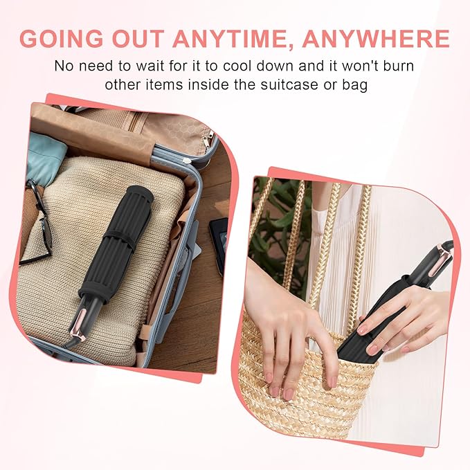 Large Silicone Heat Resistant Mat, Professional Hot Hair Tools Mat for Curling Iron, Flat Iron, Hair Straightener, Portable Hot Pad Cover with Velcro for Travel Home Salon(11.8" x 9.0")