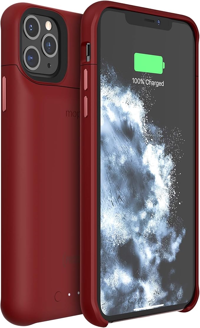 mophie 401004408 Juice Pack Access - Ultra-Slim Wireless Charging Battery Case - Made for Apple iPhone 11 Pro Max - Product(Red)