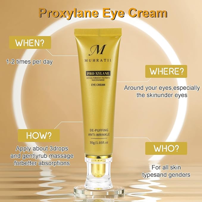 6% Proxylane Eye Cream, Anti Aging Retinol Eye Cream For Dark Circles, Pro-Xylane Active Anti-Wrinkle Eye Cream,Eye Repair Cream For Puffiness For All Skin Types(30g/1.05 Fl Oz)