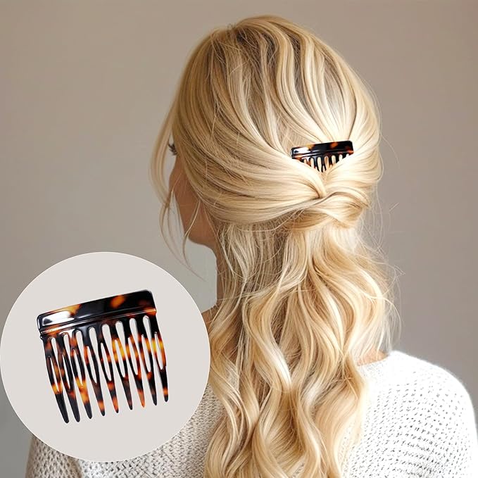 5 PCS French Hair Side Combs for Women Small Hair Combs Strong Hold Clips for Women Bun Decorative French Twist Hair Styling Accessories