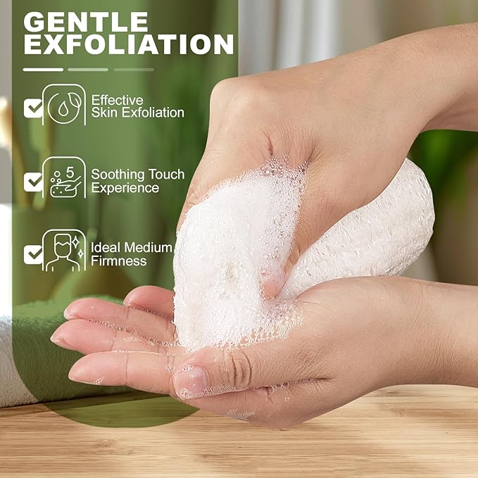 Natural Loofah Body Scrubber Sponge, Set of 3 Organic 5 Inch Luffa for Exfoliating & Smooth Skin Cleansing, Ideal for Men & Women, Spa & Shower Use