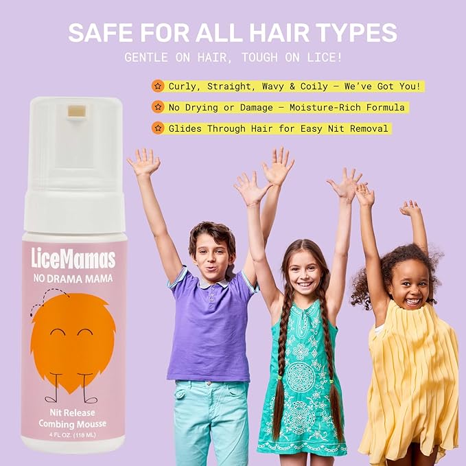 Mousse for Effective Treatment - Salon-Approved Eliminator Formula for Stubborn Infestations Without Harsh Chemicals- Dissolves Nit Glue for Easy Hair Care, Ideal for All Ages