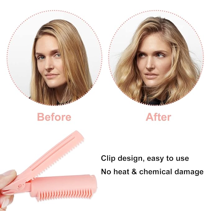 Root Clips for Curly Hair Volume, Volumizing Hair Clips, 10Pcs Volume Hair Root Clips, Natural Fluffy Hair Volumzing Roll Clips Curlers Instant DIY Hair Styling Tools Appliances(Pink)