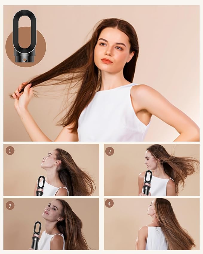 4 in 1 Hair Dryer Brush, Blow Dryer Brush for Hair Styling, Thermal Brush Hot Air Brush and Volumizer with Round Brush Blow Dryer, Hair Straightening Brush, Curling Brush, Hair Styling Tools