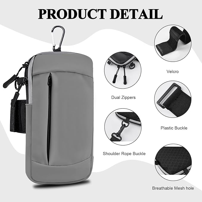 Phone Holder for Running Armband Sports,Cell Phone Purse Small Crossbody Bags for Women Men Kids, iPhone 11 12 13 14 15 Pro Max Xs Xr X 8 7 Plus SE Mini Galaxy Ultra S24 Note Arm Bands Pouch