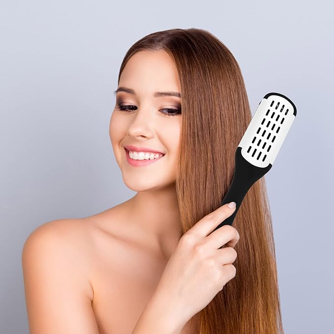 Aethland Double-Sided Boar Bristle Brush and Hair Straightening Comb for Smoothing and Styling