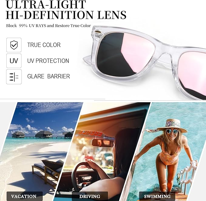 Myiaur Classic Sunglasses for Women Polarized Driving Anti-Glare UV Protection