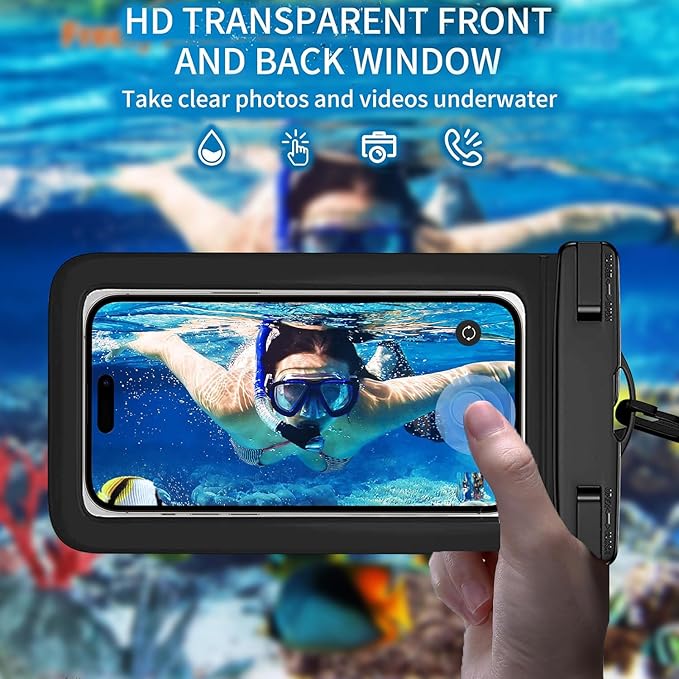 5 Pack Waterproof Phone Pouch IPX8 Universal Waterproof Case Dry Bag Phone Protector for iPhone 15 14 13 12 11 Pro Max Plus XS XR X 8 Galaxy S23 S22 S21 S20 Pixel Up to 7.5"(Multicolor 5)