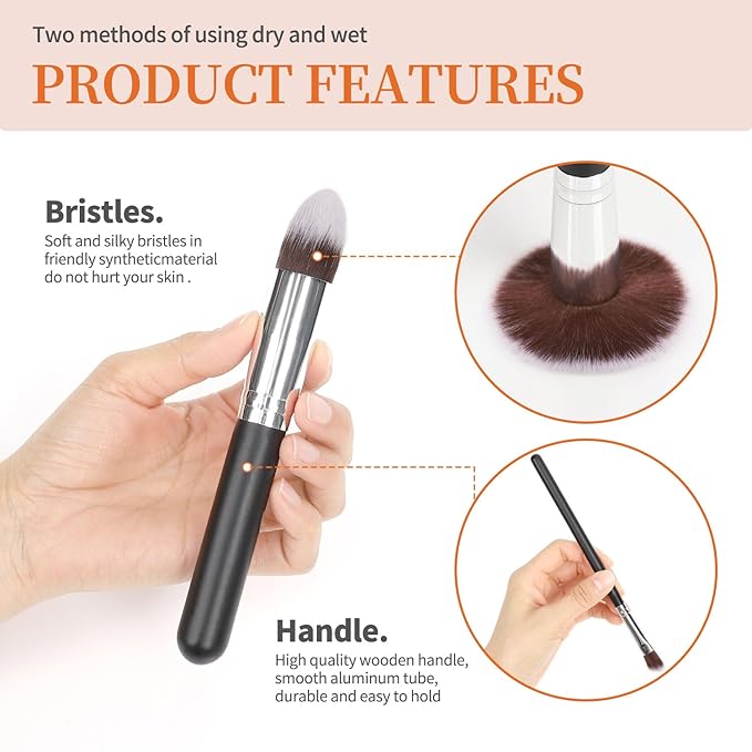 OCHEAL Makeup Brush Set with Holder & Travel Pouch | Professional Makeup Brush Organizer Kit for Women & Makeup Artists | Includes 14-Piece Cosmetic Brushes and Storage Case-Black