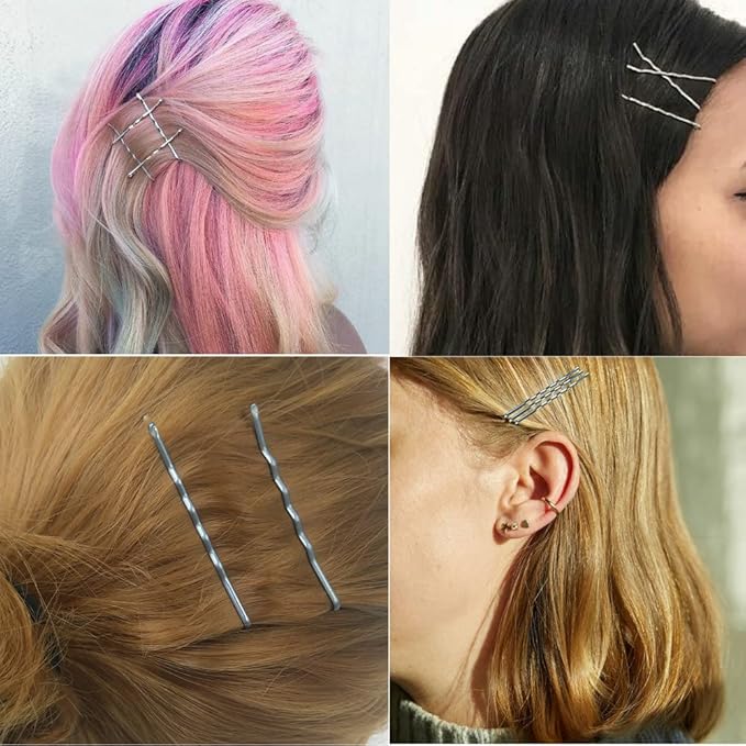 330 Pcs 2.2 Inch Hair Bobby Pins Silver With Box, Silver Bobby Pins For Gray Hair, YINGFENG Reusable Non Slip Hair Pins, This Gray Hair Pins For Women, Girls And Kids