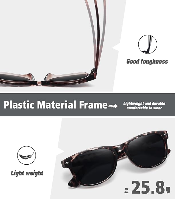 MEETSUN Classic Polarized Sunglasses for Women Men Trendy Retro Sun Glasses for Driving UV Protection (3 Pack)
