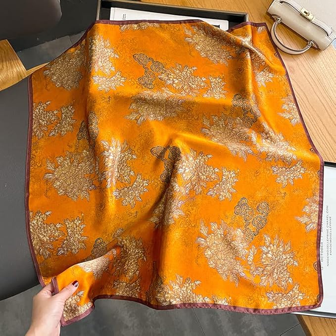 100% Pure Mulberry Silk Scarfs 26"x26" Square Scarf Women Neckerchief Headscarf hair scarf bandana Gift Packed