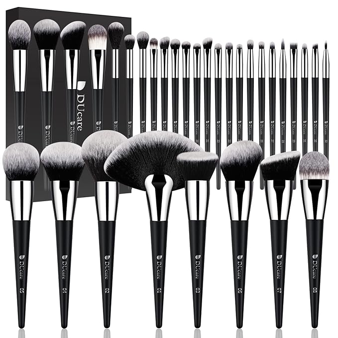 DUcare Makeup Brushes Professional 32Pcs Make up Brushes Set Premium Christmas Gift Synthetic Kabuki Foundation Blending Brush Face Powder Blush Concealers Eye Shadows