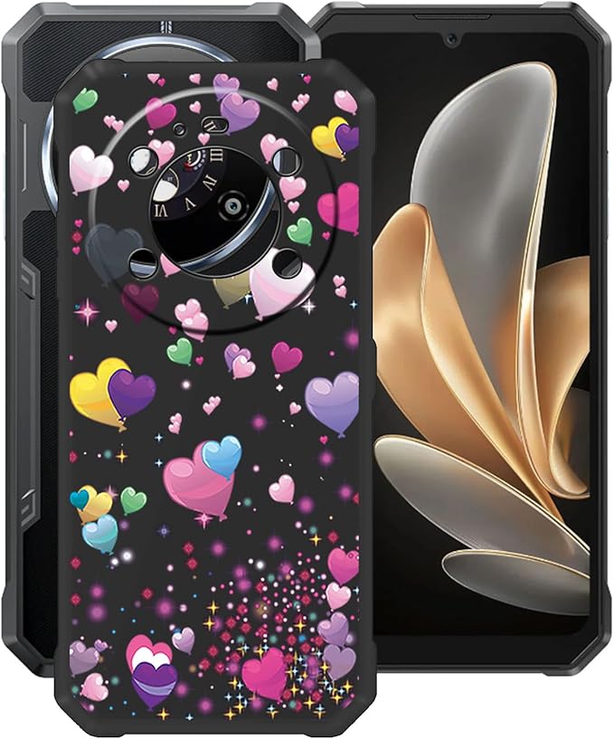 Case for Fossibot F109 5G (6.74"), Black Soft TPU Bumper Phone Case, Slim Shockproof Silicone Military Grade Drop Protective Shell for Fossibot F109 5G - Balloon