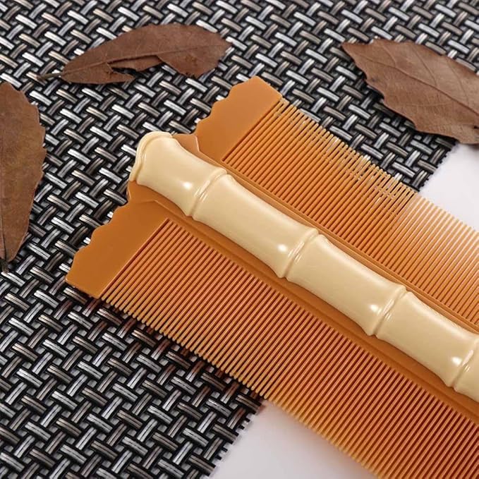 1Pc Green Double-Sided Comb Anti-Static Fine-Tooth Pin Hair Comb With Handle Super Dense Tooth Drain Dandruff Hair Comb Hair Styling Tool Accessories Hair Combs Styling Tools and Appliances,Comb