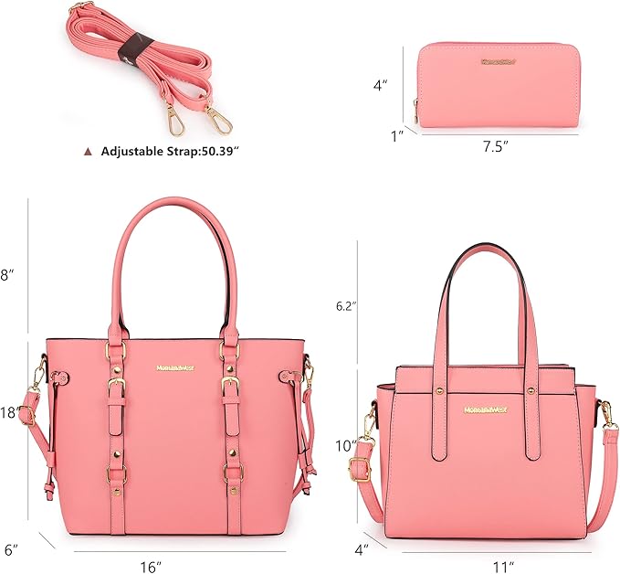 Montana West 3PCS Purses for Women Tote Bag and Wallet Set Shoulder Satchel Handbags