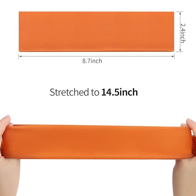 8 Pack Sport Headbands for Women, Elastic Soft Fabric Non-Slip Hair Bands Hair Warp for Daily Workout Yoga Running Sports, Combo 8