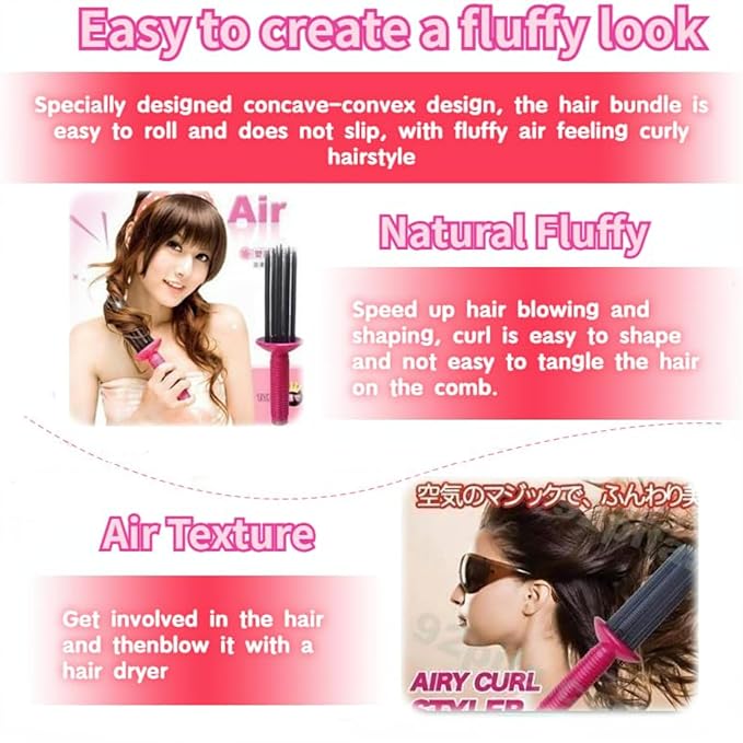 17 Teeth Curl Defining Brush, Professional Hair Styler Tool for Curly Hair, Salon and Home (2Pcs)