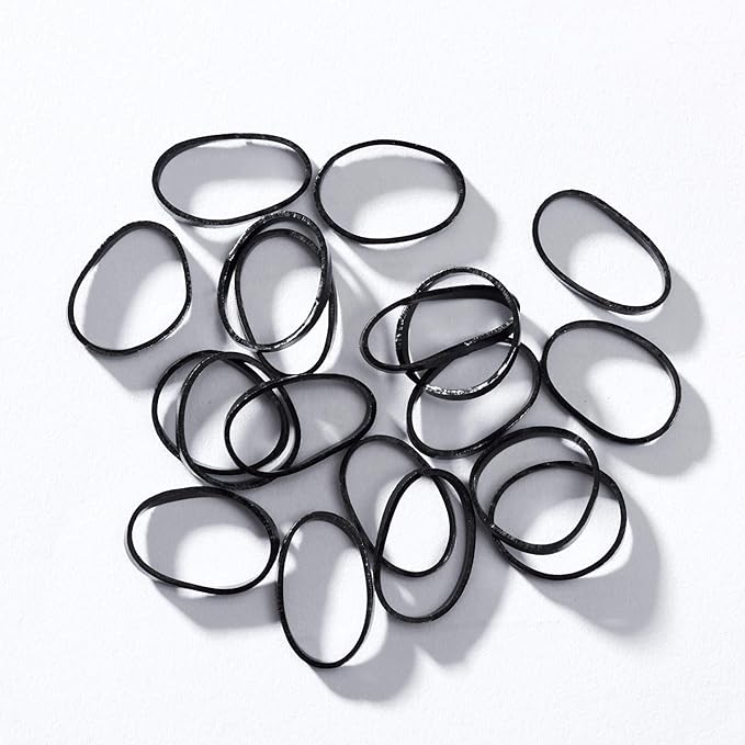 1000-Pack Elastic Hair Ties Non-slip Rubber Hair Bands for Girls, Black
