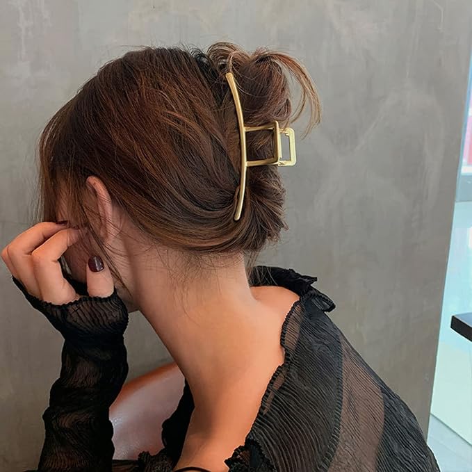 Mehayi 3 PCS Metal Large Hair Claw Clips for Thick Heavy Hair, Big Non-Slip Hair Catch Barrette Jaw Clamp, Strong Hold Claw Barrettes for Long Hair, Fashion Hair Styling Accessories for Women Girls