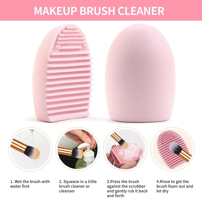 MAANGE 37 Pcs Makeup Brush Set Premium Synthetic Make Up Brushes Foundation Eye Shadow Powder Concealers Brushes Set for Beginners Professional Makeup Tool Set (Pink)
