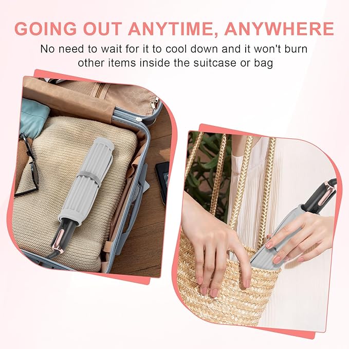 Large Silicone Heat Resistant Mat, Professional Hot Hair Tools Mat for Curling Iron, Flat Iron, Hair Straightener, Portable Hot Pad Cover with Velcro for Travel Home Salon(11.8" x 9.0")