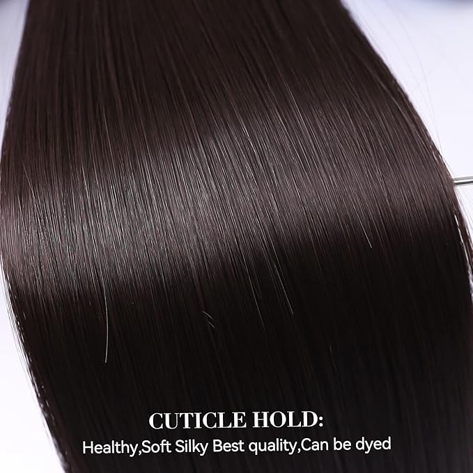 4Pcs Hair Extensions Clip in Brown Black Clip in Hair Extensions for Women Straight Hair Extensions Long 20 Inches(4pcs, 20Inch, 4#)