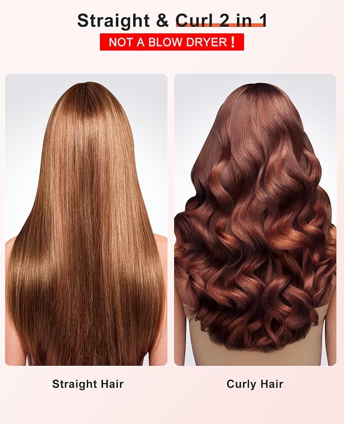 Nimmu Thermal Brush for Blowout Look, 1.5 inch Heated Round Brushes Curling Iron with 10 Temperature Control, Hot Brush Styler Dual Voltage for Travel, Rose Gold