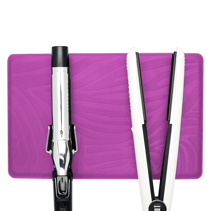Heat Resistant Station Mat for Hair Straightener, Flat Iron, Curling Iron and Hot Styling Tools (1 Pack (Pink))