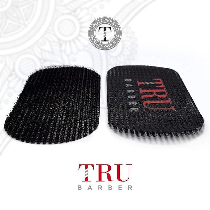 TRU BARBER HAIR GRIPPERS ® 3 COLORS BUNDLE PACK 6 PCS for Men and Women - Salon and Barber, Hair Clips for Styling, Hair holder Grips (Black/Red/Black)