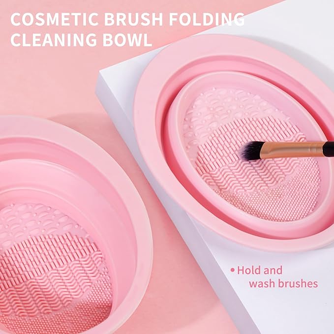 MAANGE 37 Pcs Makeup Brush Set Premium Synthetic Make Up Brushes Foundation Eye Shadow Powder Concealers Brushes Set for Beginners Professional Makeup Tool Set (Pink)