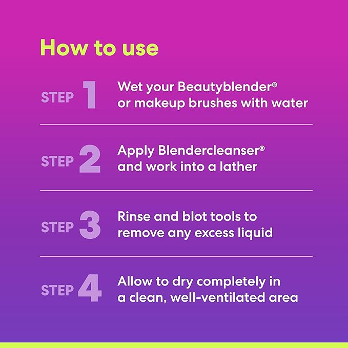 beautyblender® | Blendercleanser® Liquid Lavender Beauty Blender Cleanser, Cleaning Makeup Sponges, Brushes & Applicators, 5 oz