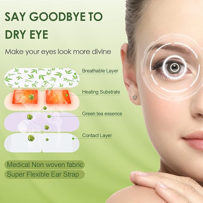 20 Pack Self Heating Eye Mask,6A Silk Cotton Material Steam Eye Mask, Self Heated Warm Compress For Fast Relief Of Dry Eyes, No Microwave Needed, Eye Treatment Products For Dry Eye Relief
