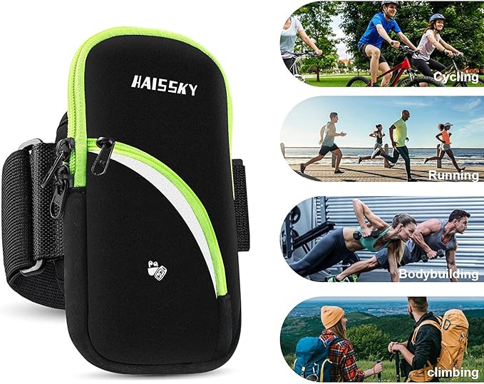 Armband Cell Phone Holder for Running Workout Exercise Sports Phone Arm Bands Pouch Bag, Running Armband for iPhone16 15 14 13 12 11 Pro Max XS XR X Plus Samsung Galaxy Up to 6.9"