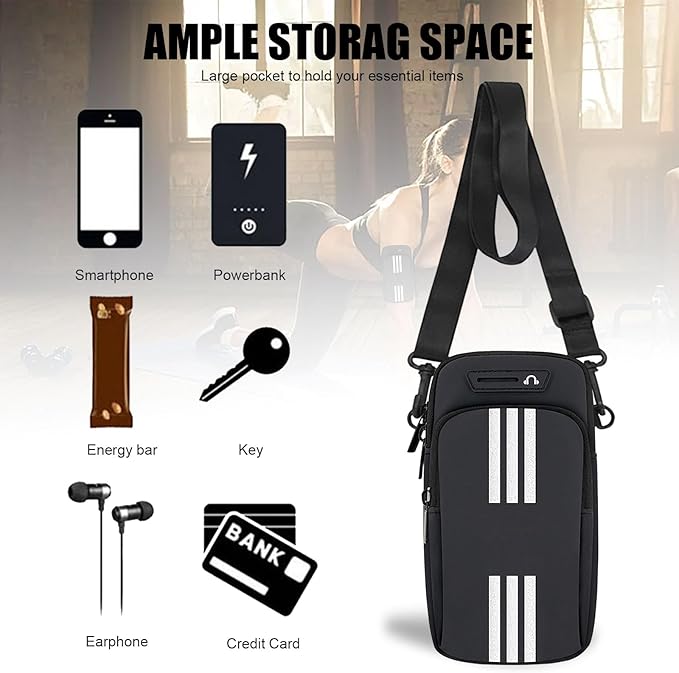 Phone Holder for Running Armband,Cell Phone Purse Small Crossbody Bags for Women Men Kids,iPhone 11 12 13 14 15 Pro Max Xs Xr X 8 7 6 Plus SE Mini Galaxy Ultra S24 Note Pouch,Sports Arm Bands