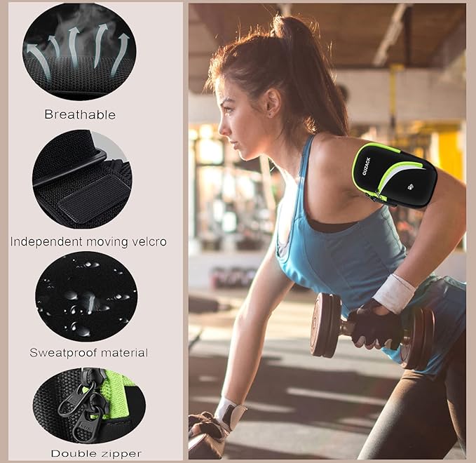Armband Cell Phone Holder for Running Workout Exercise Sports Phone Arm Bands Pouch Bag, Running Armband for iPhone16 15 14 13 12 11 Pro Max XS XR X Plus Samsung Galaxy Up to 6.9"