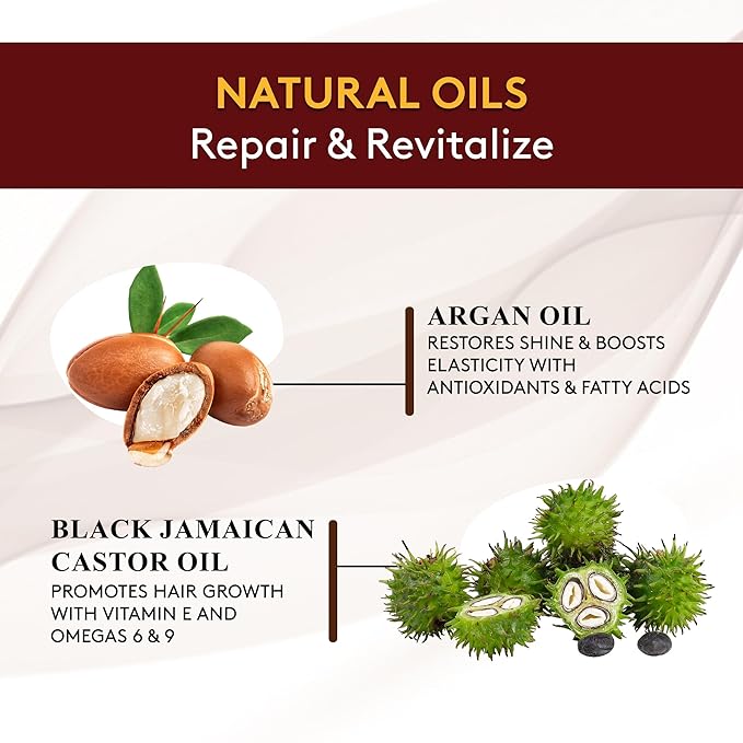 OKAY | Black Jamaican Castor Oil Conditioner | For All Hair Types & Textures | Revive - Moisturize - Grow Healthy Hair | with Argan Oil & Shea Butter | Free Of Parabens, Silicones, Sulfates , PALE YELLOW , 12 Oz