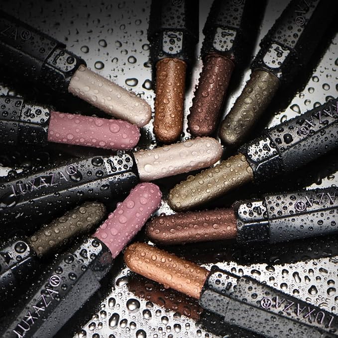 Neutral Eyeshadow Stick Makeup Set, Metallic Shimmer Matte Cream Eye Shadow Eyeliner Brightener Pencil Crayon - BROWN NEUTRAL